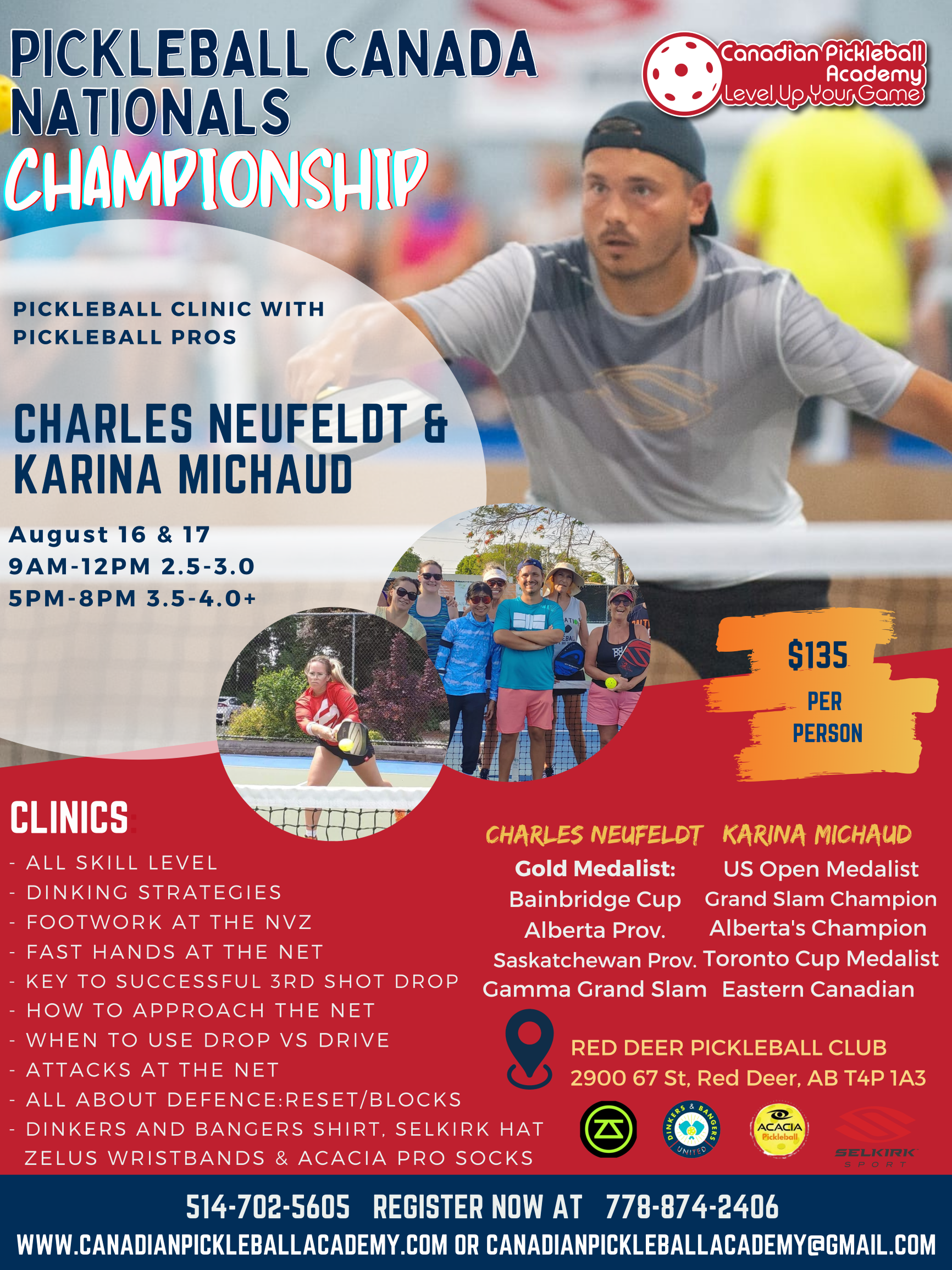 Canadian Nationals Pickleball Clinic (Aug 16th-17th)