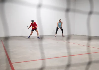 bower place indoor pickleball courts - 2 women playing