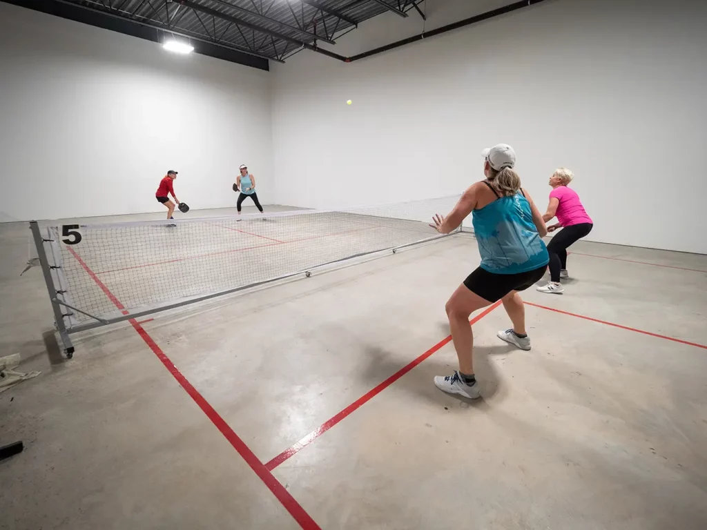 bower place indoor pickleball courts - 4 women playing